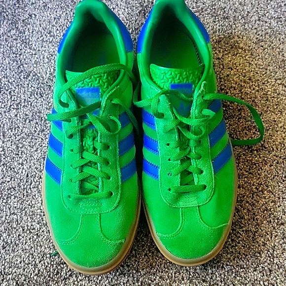 Adidas Gazelle Bold Tri Gum Sold Platform Blue And Green Shoes Size 9 - Picture 12 of 12